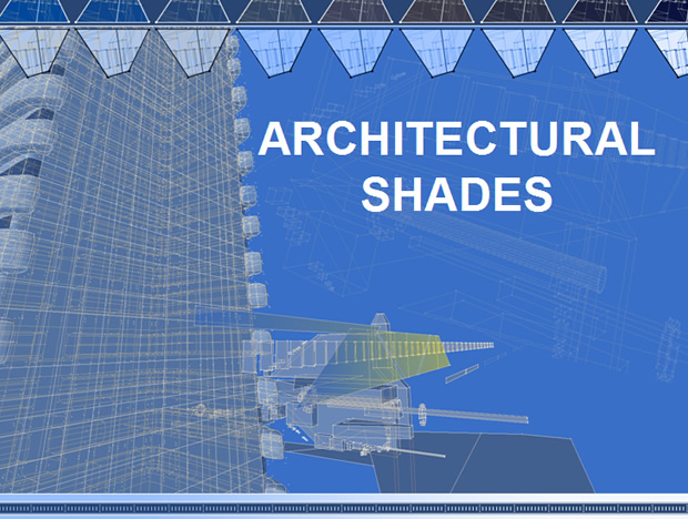 建筑设计图纸――建筑行业PPT模板